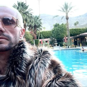 Lagee Men's Luxury Faux Fur Coat Jacket Winter Warm Long Coats Overwear …